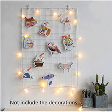 Load image into Gallery viewer, Modern Home Wall Decoration Iron Grid Decor Photo Frame Wall Art Display Mesh Storage Shelf Organizer Postcards DIY Rack Holder
